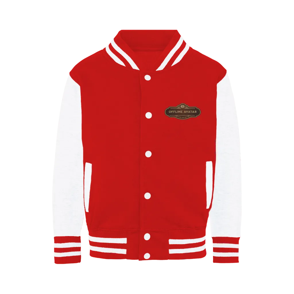 Offline Avatar Logo - Pixel Gallery Varsity Jacket