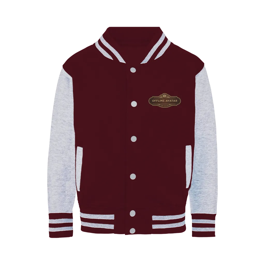 Offline Avatar Logo - Pixel Gallery Varsity Jacket