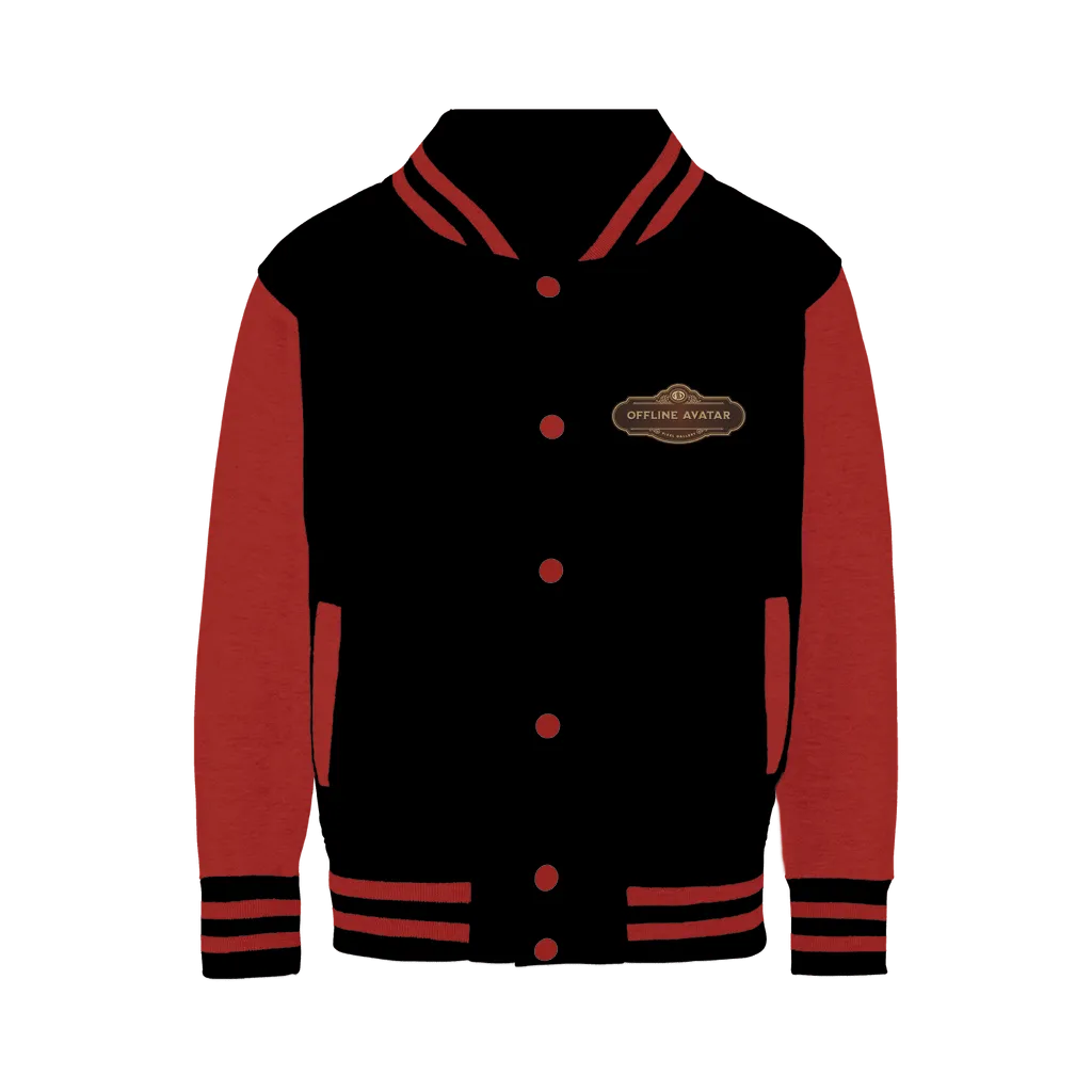 Offline Avatar Logo - Pixel Gallery Varsity Jacket