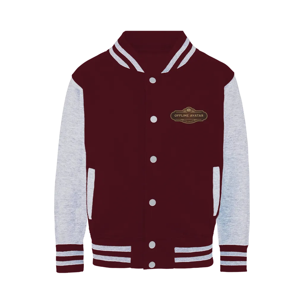 Offline Avatar Logo - Pixel Gallery Varsity Jacket