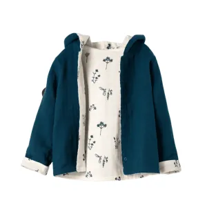 Organic by Feldman  Plants Delight Reversible Cardigan - Blue