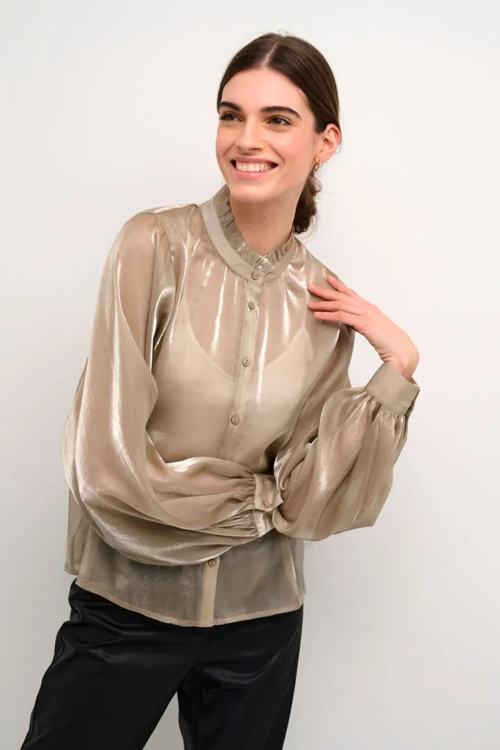 Organza Long Sleeve Shirt