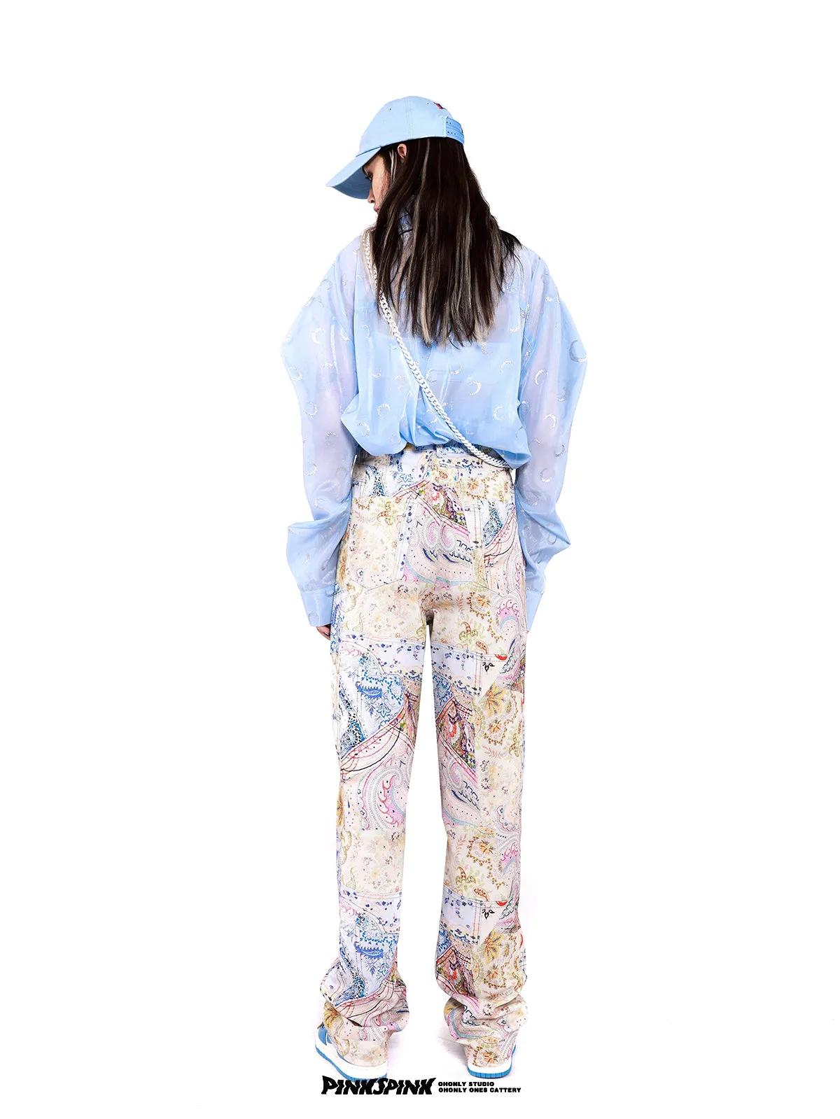 Paisley Retro Pail Fashionable Pants