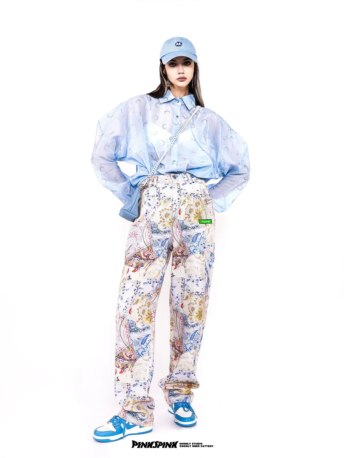 Paisley Retro Pail Fashionable Pants