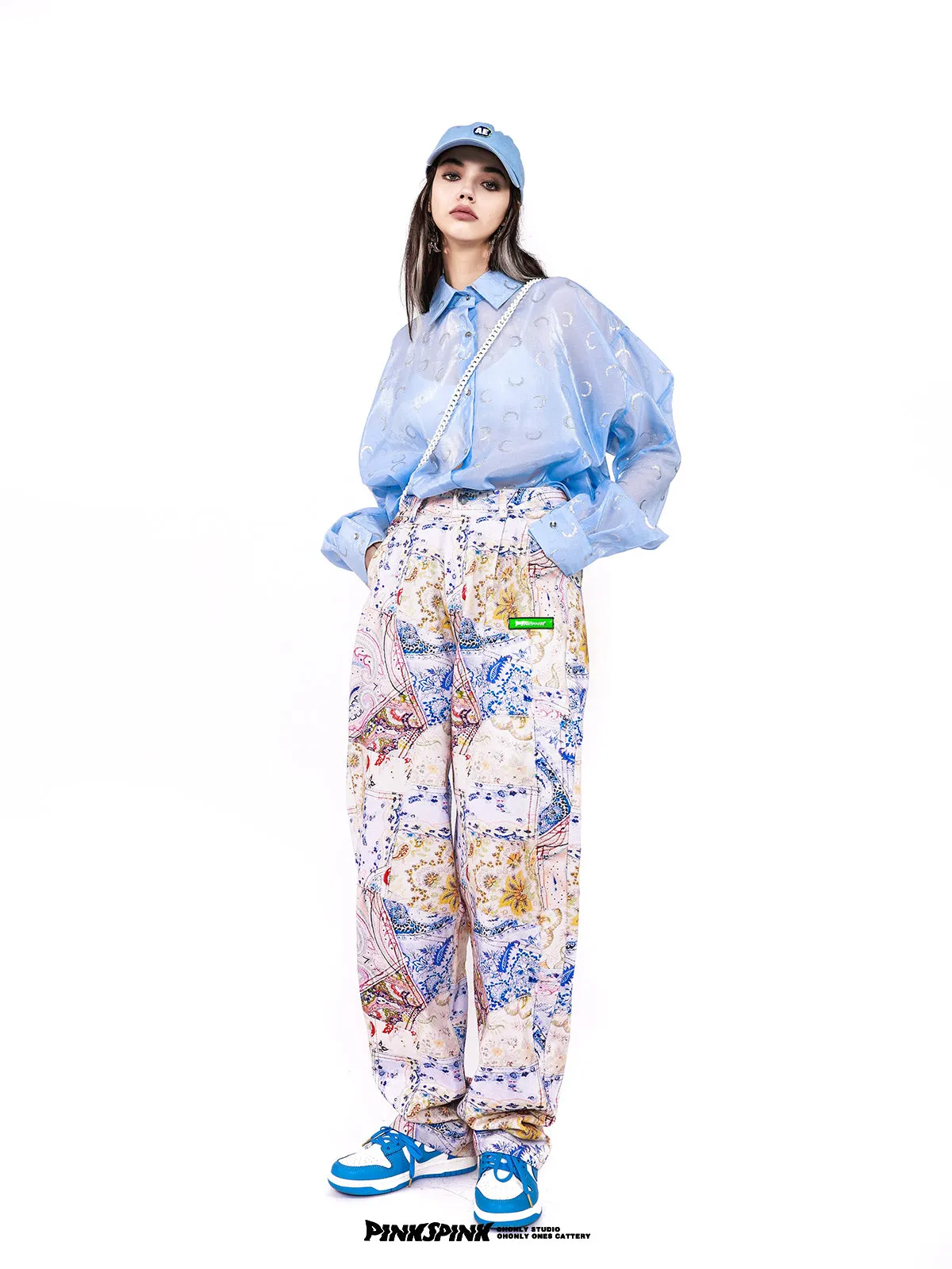 Paisley Retro Pail Fashionable Pants
