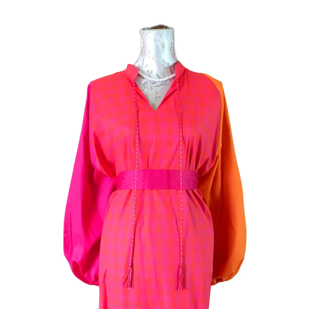 Pink and Orange Moroccan Dress