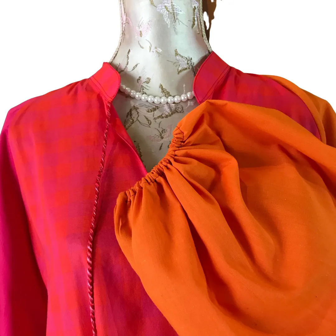 Pink and Orange Moroccan Dress