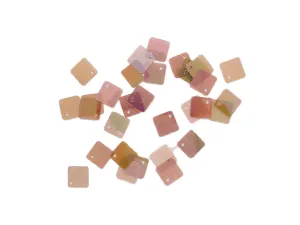Pink Transparent Square 1 Hole Plastic Sequins(Wholesale)