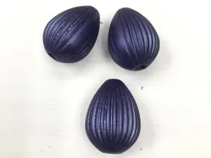 Purple Blue Drop Plastic Beads- 25x35 mm