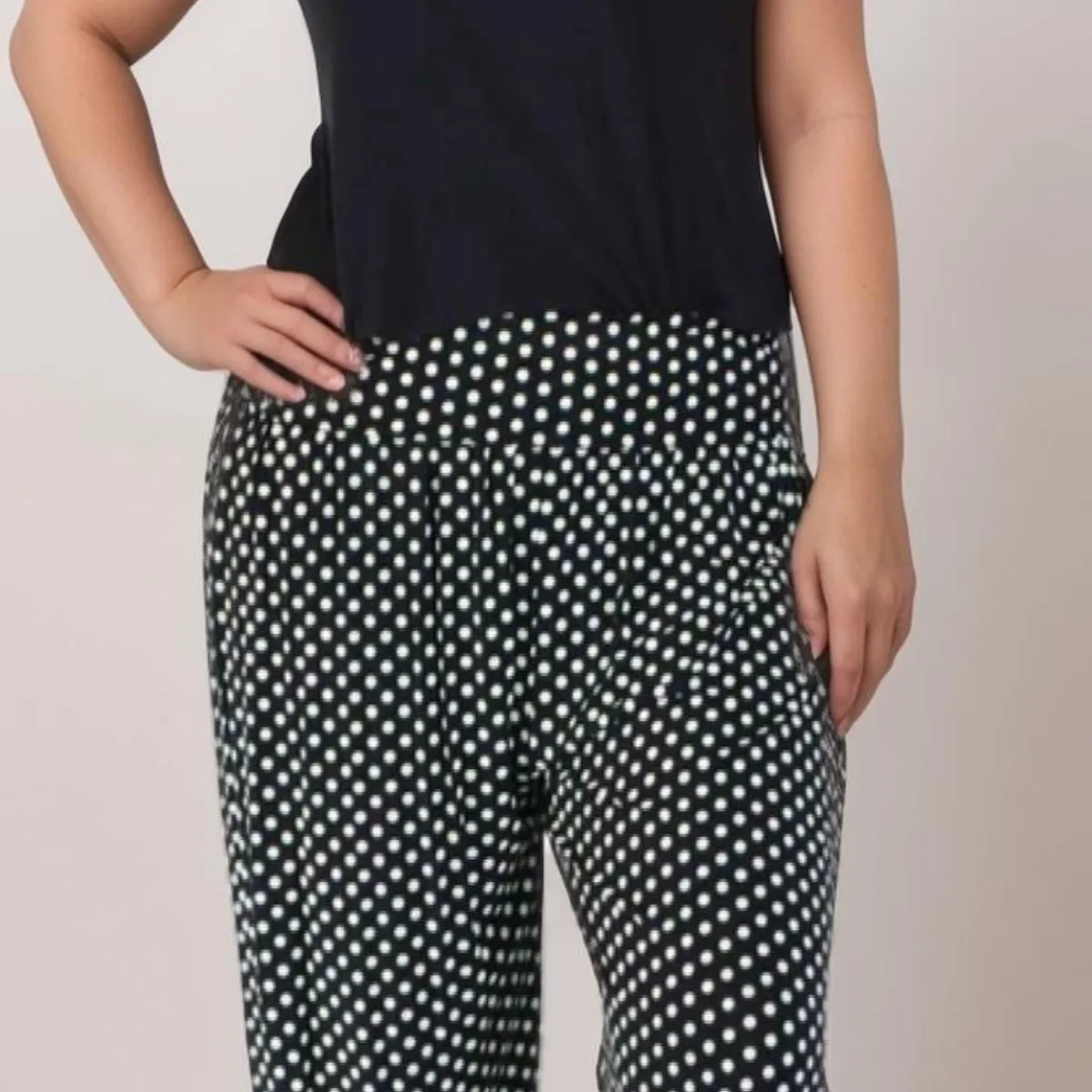 ROCKTHOSECURVES POLKA DOT HIGH RISE HAREM PANTS ALI BABA TROUSERS