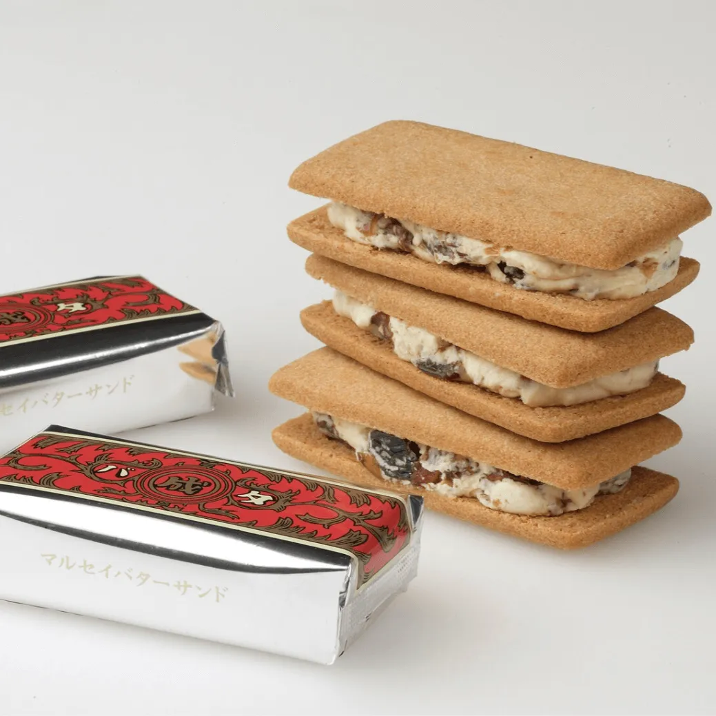 Rokkatei Marusei Butter Sandwich Cookies 10 Pieces
