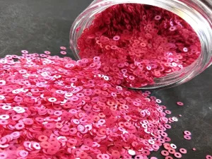 Rouge Red Center Hole Circular Sequins(Wholesale)