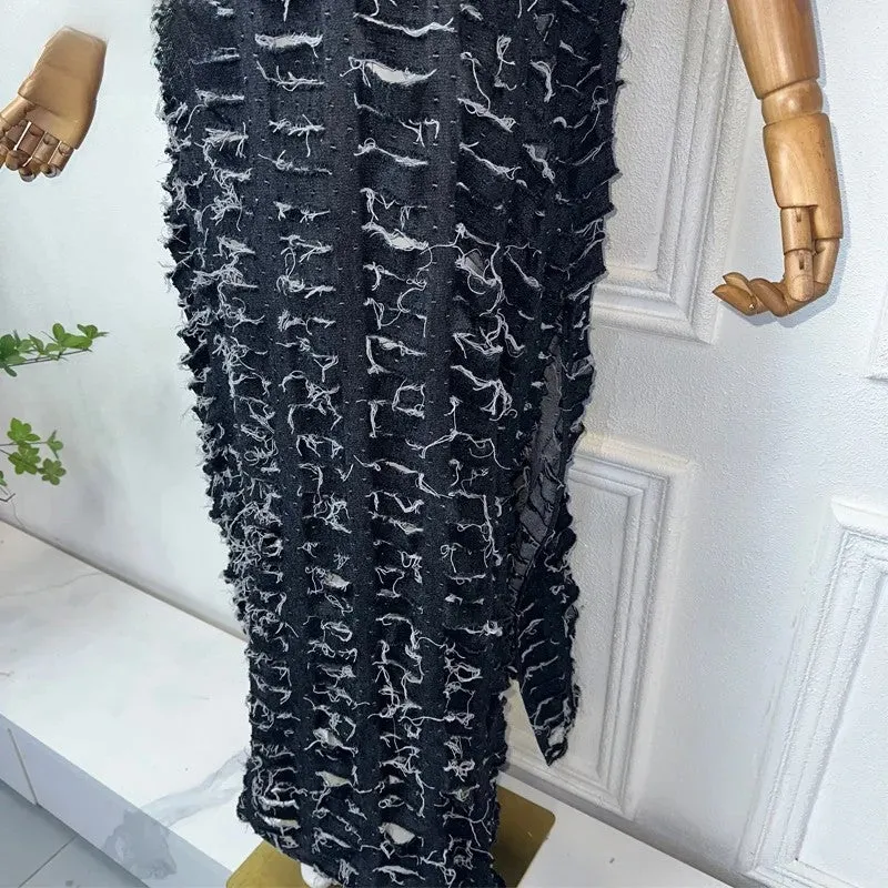 Rugged Edge Denim Kaftan Dress