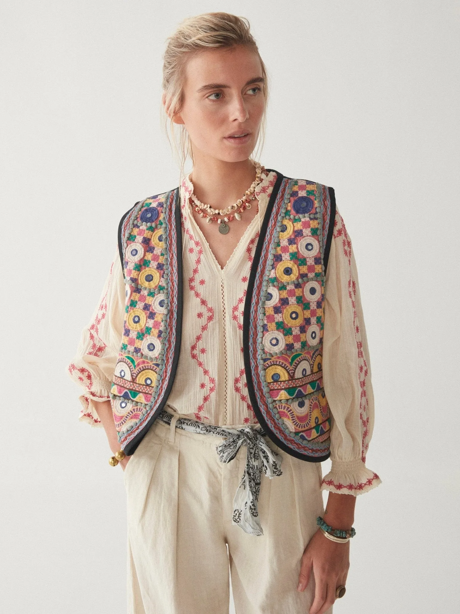 Sandrine Blouse - Primavera Rasberry