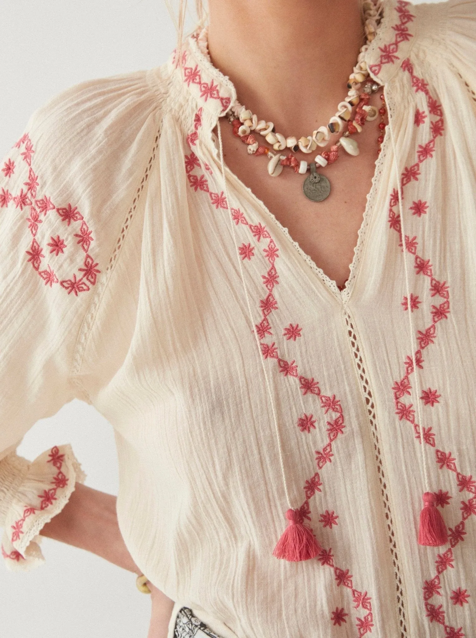 Sandrine Blouse - Primavera Rasberry