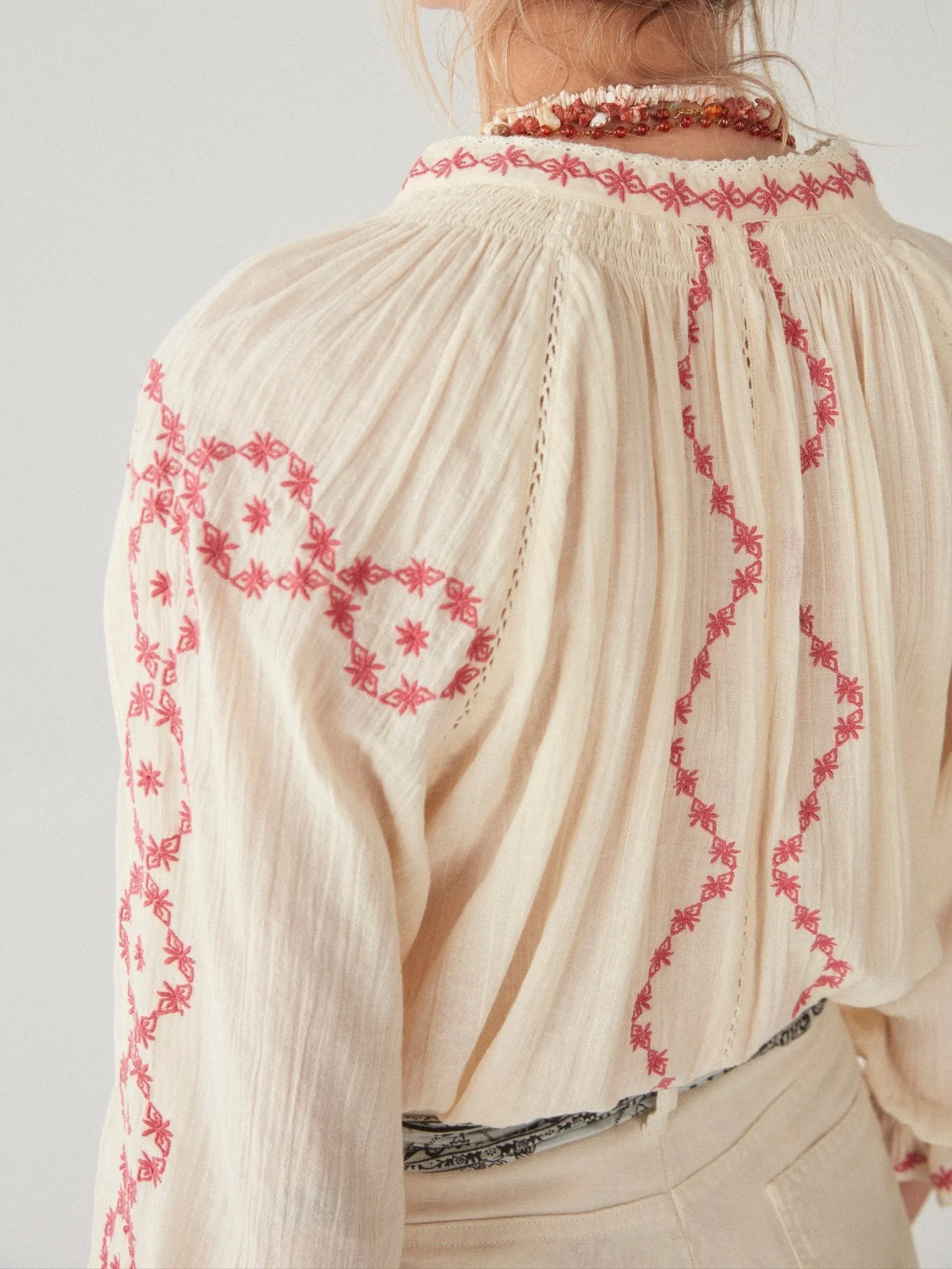 Sandrine Blouse - Primavera Rasberry