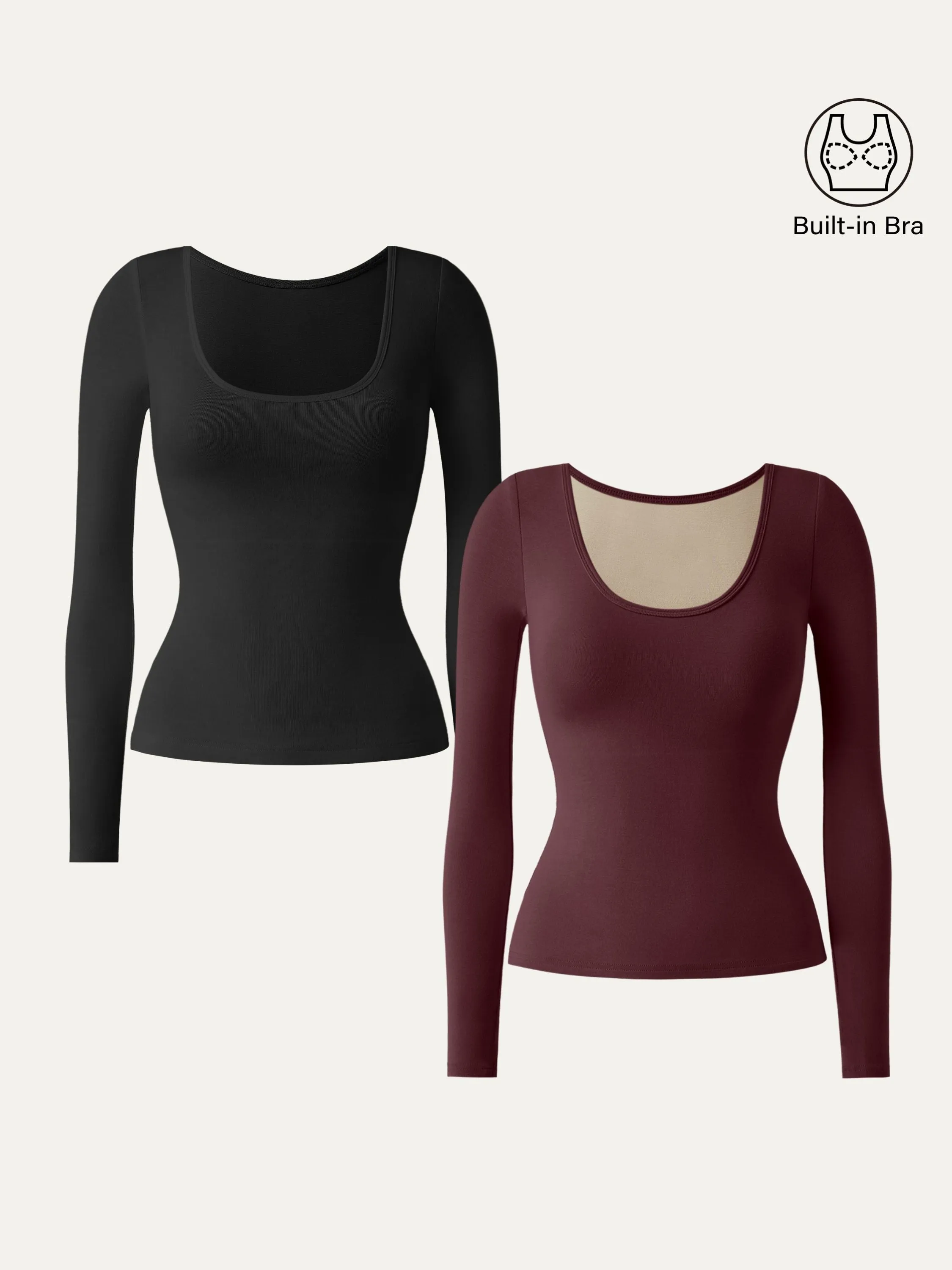 Scoop Neck Long Sleeve New Airy Brami