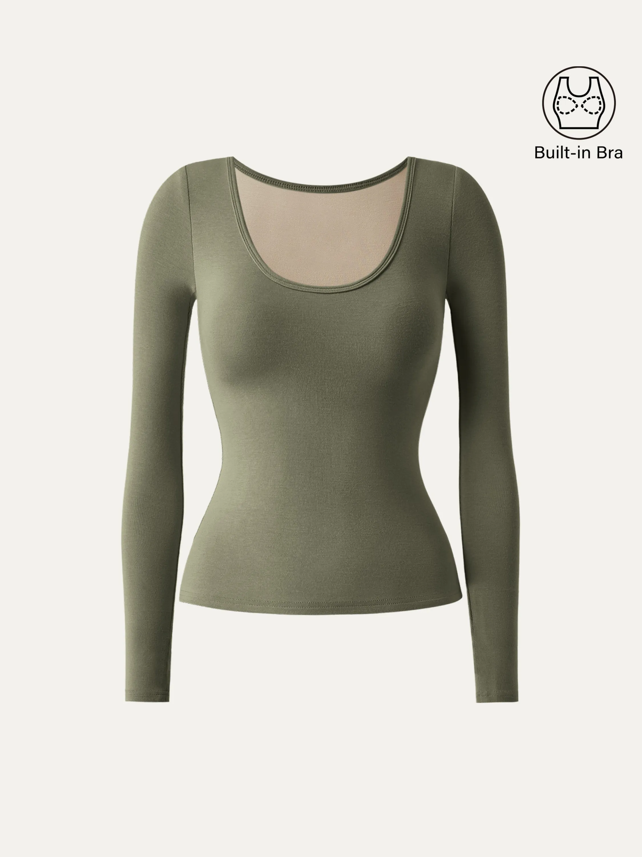 Scoop Neck Long Sleeve New Airy Brami