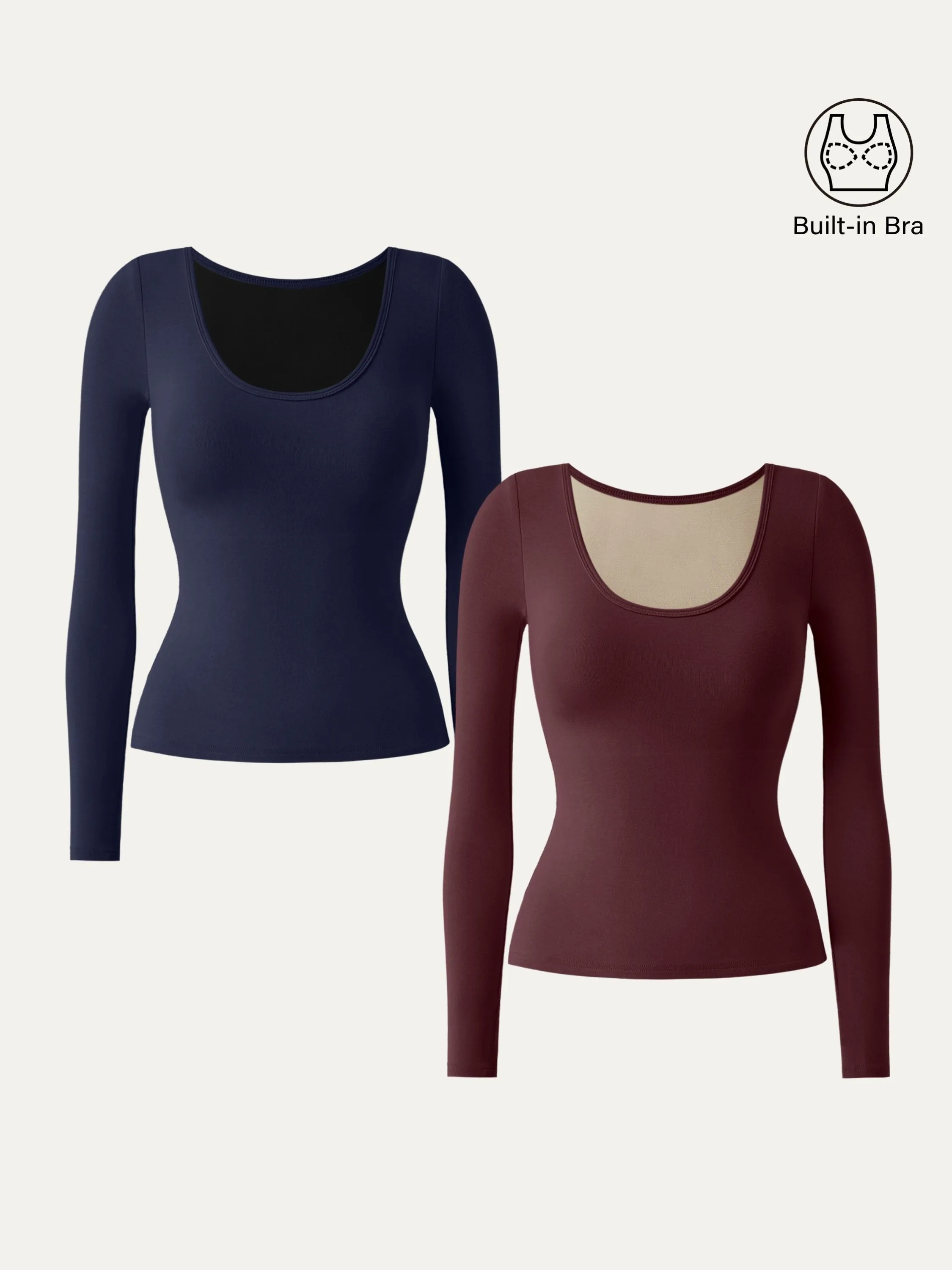 Scoop Neck Long Sleeve New Airy Brami