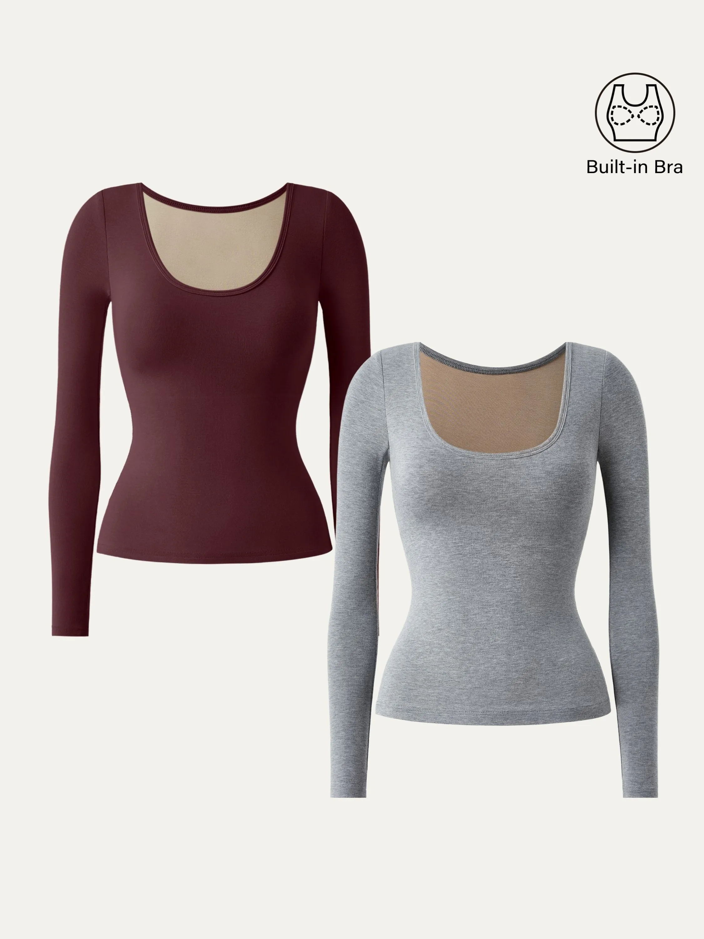 Scoop Neck Long Sleeve New Airy Brami