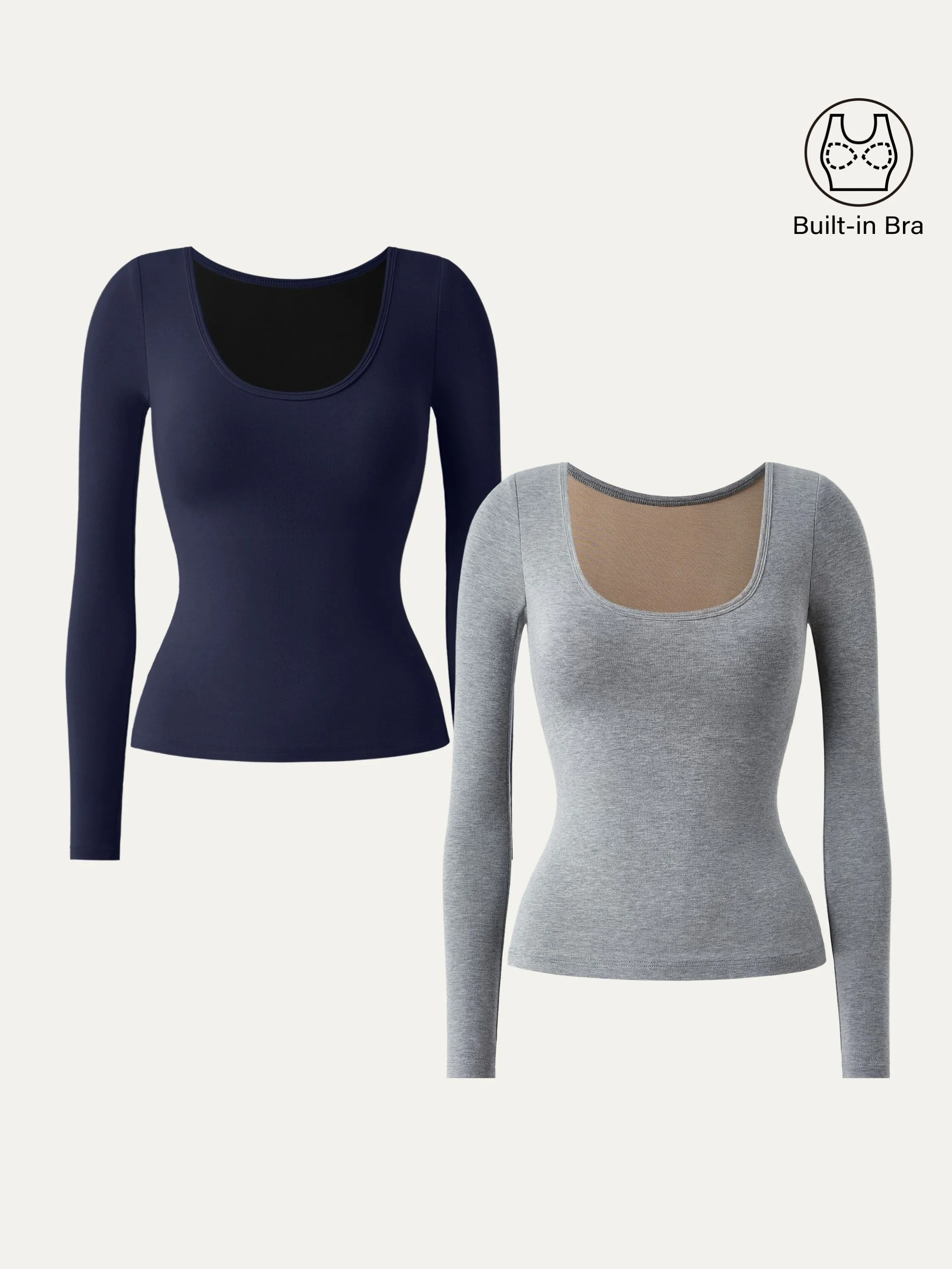 Scoop Neck Long Sleeve New Airy Brami