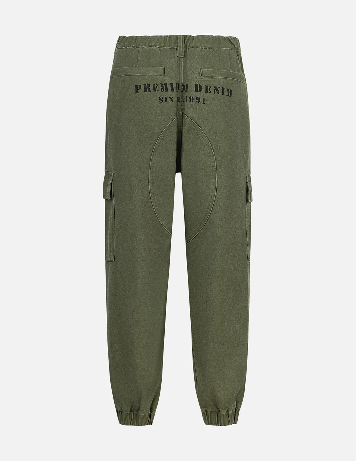 Seagull Appliqué Embroidery Wide-leg Woven Jogger