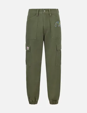 Seagull Appliqué Embroidery Wide-leg Woven Jogger