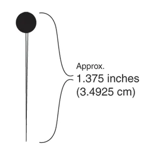Small Straight Hijab Pins Black & White