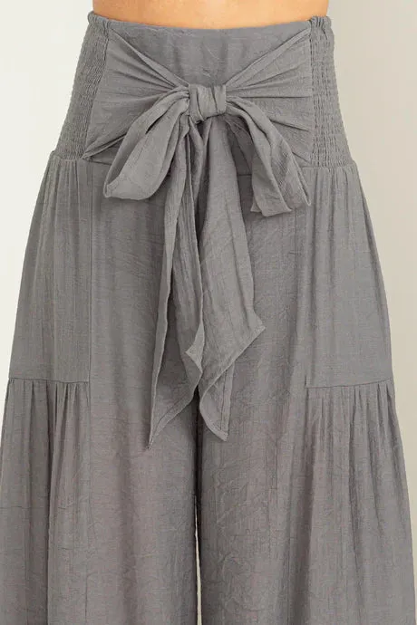 Summer Vibes High-Waisted Tiered Wide Leg Pants