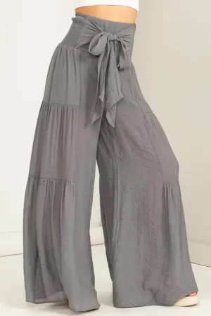 Summer Vibes High-Waisted Tiered Wide Leg Pants