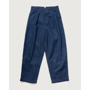 Tuck Wide Pants, Indigo