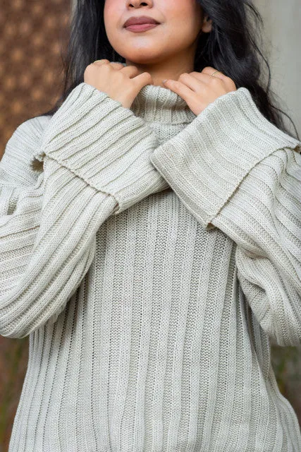 Waisted Knitted Pullover