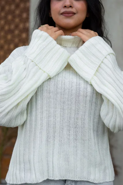 Waisted Knitted Pullover