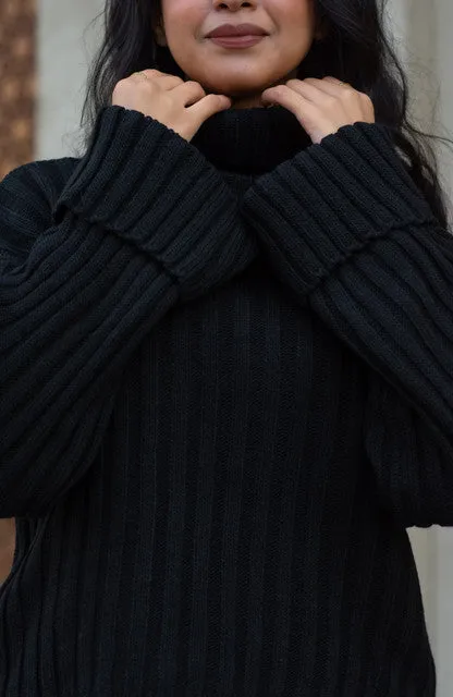 Waisted Knitted Pullover