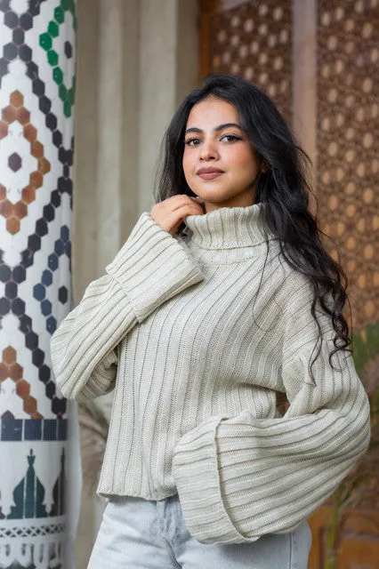 Waisted Knitted Pullover
