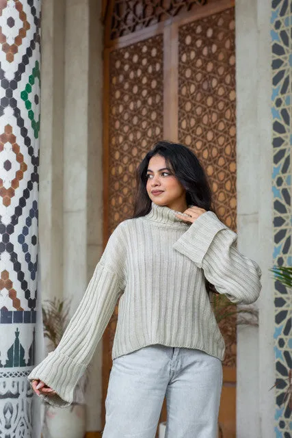 Waisted Knitted Pullover