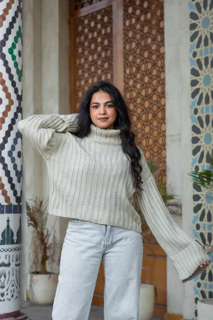 Waisted Knitted Pullover
