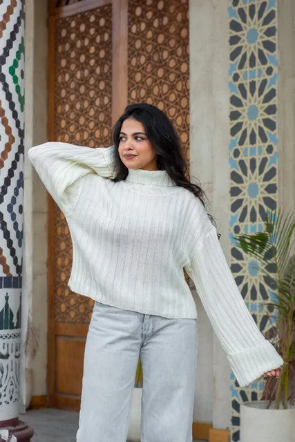 Waisted Knitted Pullover
