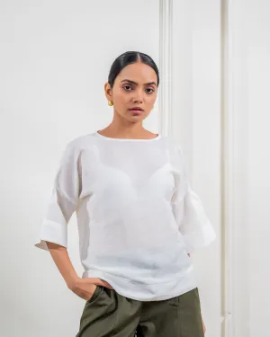 White Linen Swing Top