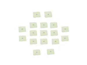 White Transparent Square 1 Hole Plastic Sequins(Wholesale)