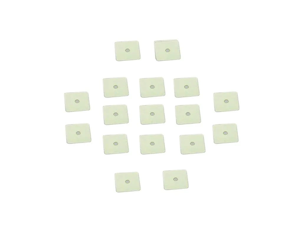 White Transparent Square 1 Hole Plastic Sequins(Wholesale)